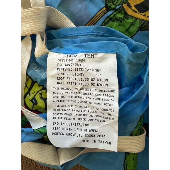 Vintage Ninja Turtles TMNT fun hut bed tent 72x35 inches INCOMPLETE - Picture 10 of 10